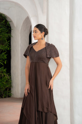 Nazaakat Cape Gown