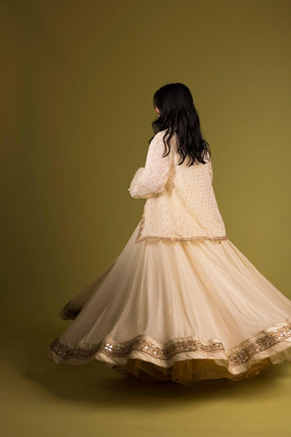 Zari Embroidered Anarkali with a Jacket