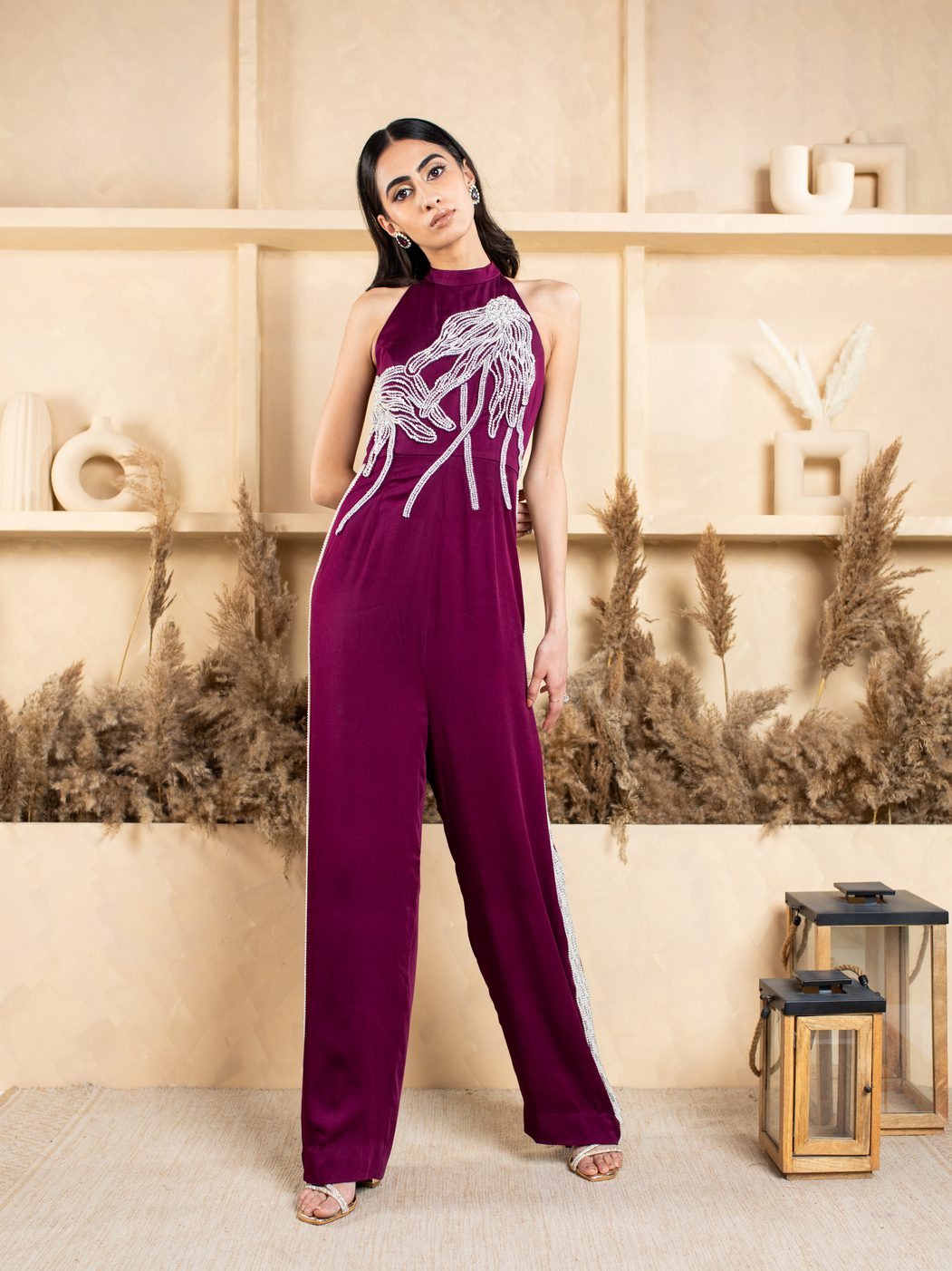 Flower Embroidered Jumpsuit